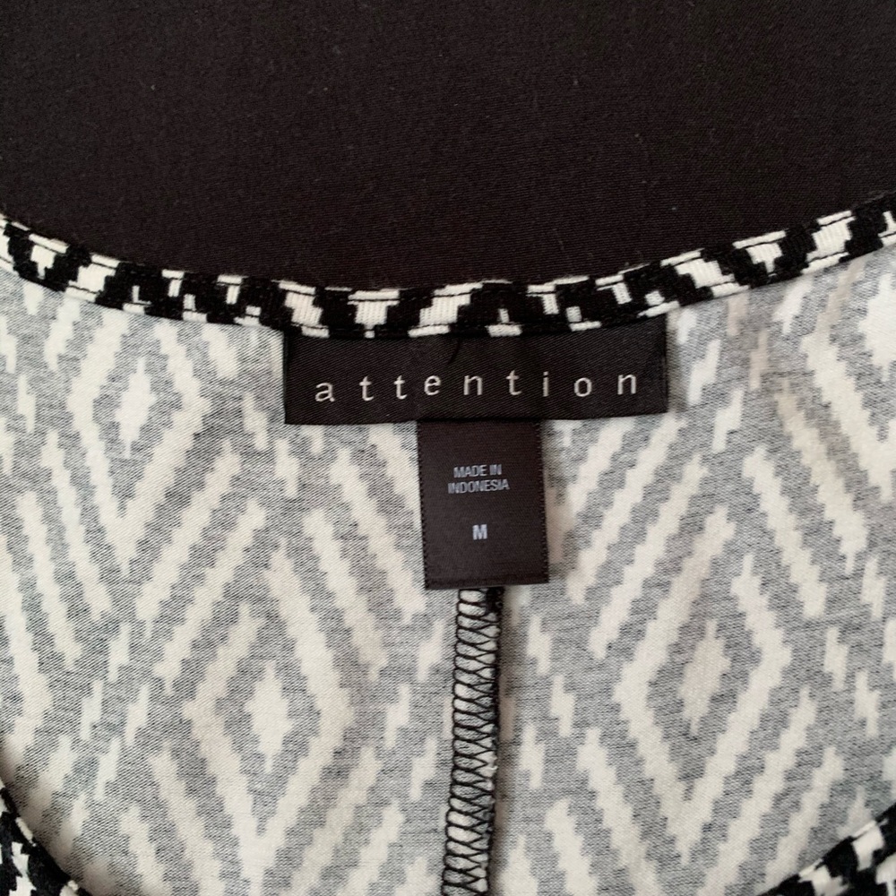 Attention Black and White Pattern Dress - Picture 4 of 4